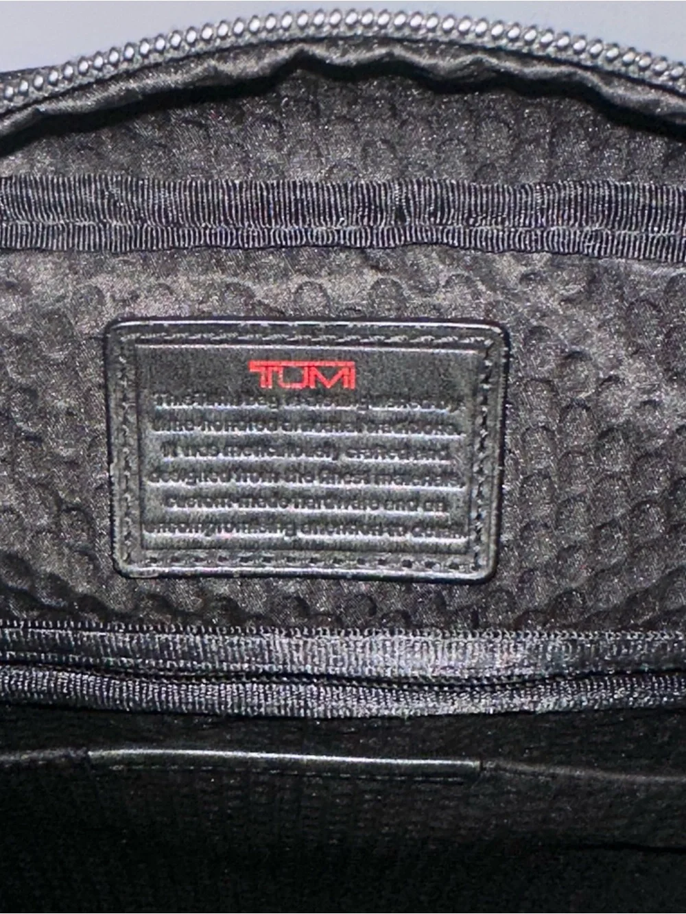 Tumi Alpha Bravo Lejeune Backpack Tote in black ballistic nylon.